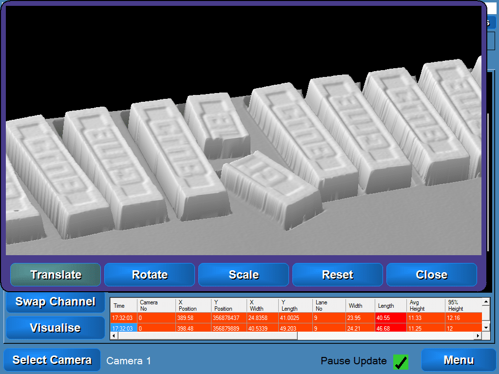 Broken biscuit detection system