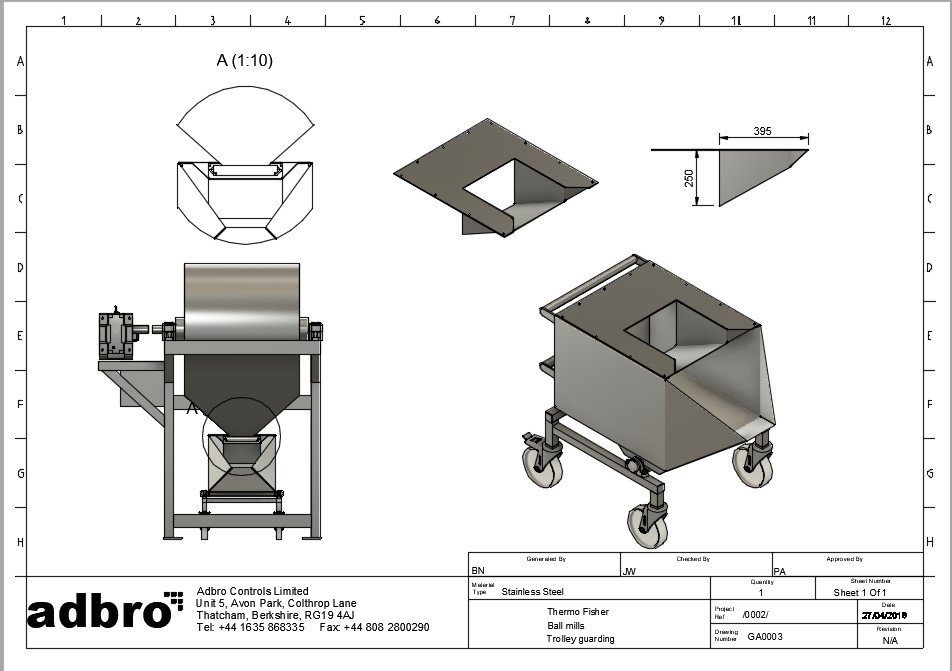 Ball Mill CAD drawing