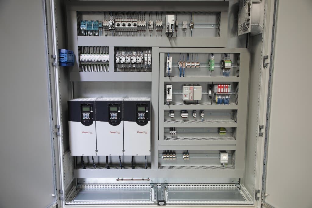 Electrical panel, just one example of the control panels offered by Adbro Controls.